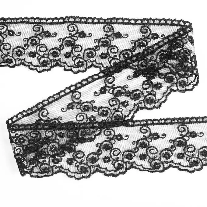 Nastro pizzo sottile 40 mm nero