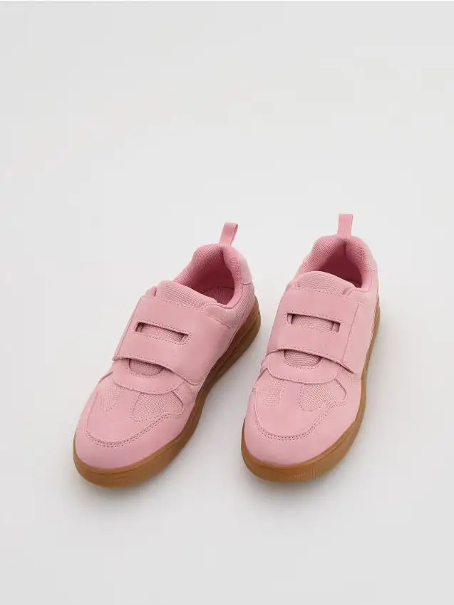 Sneakers in materiali misti combinati Colore rosa