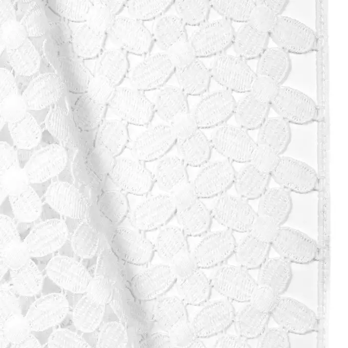 Tessuto guipure bianco margherite