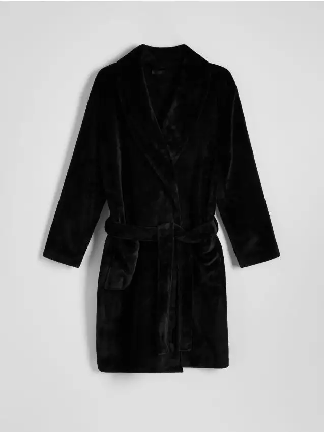 Vestaglia con cintura da annodare in vita Colore nero