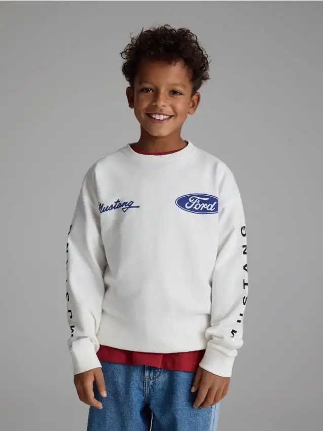 Felpa in cotone Ford Colore panna