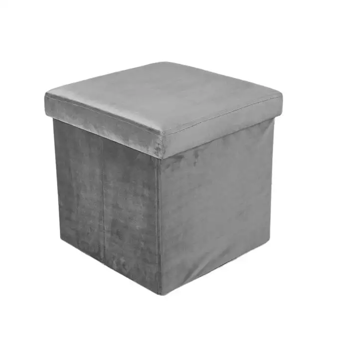 Pouf contenitore grigio
