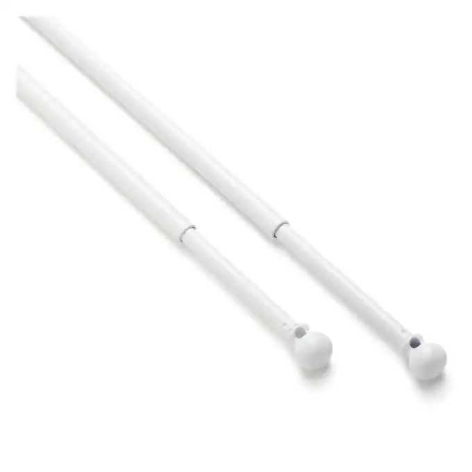 2 aste bianche 30-50 cm terminali a sfera