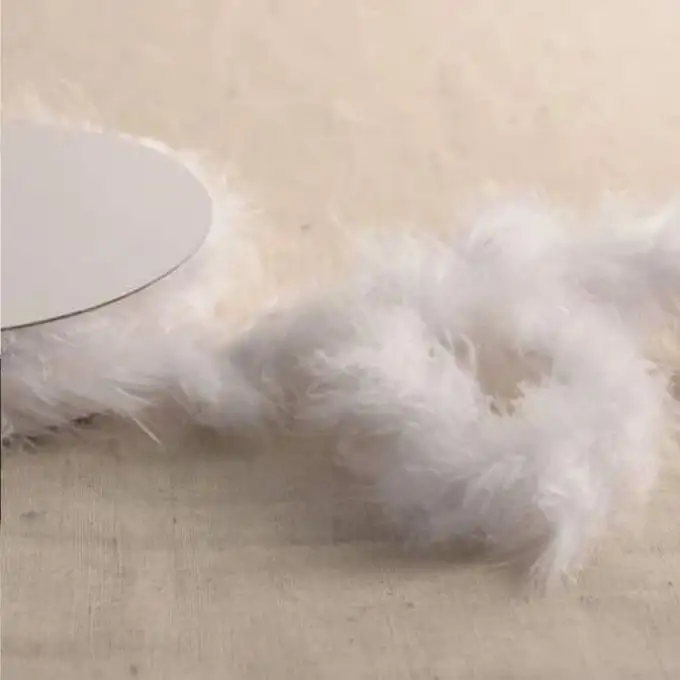 Nastro piume marabù bianco