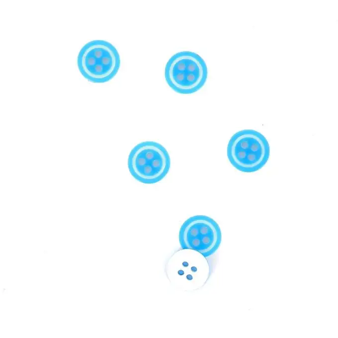 bottoni turchese blu e bianchi 10 mm