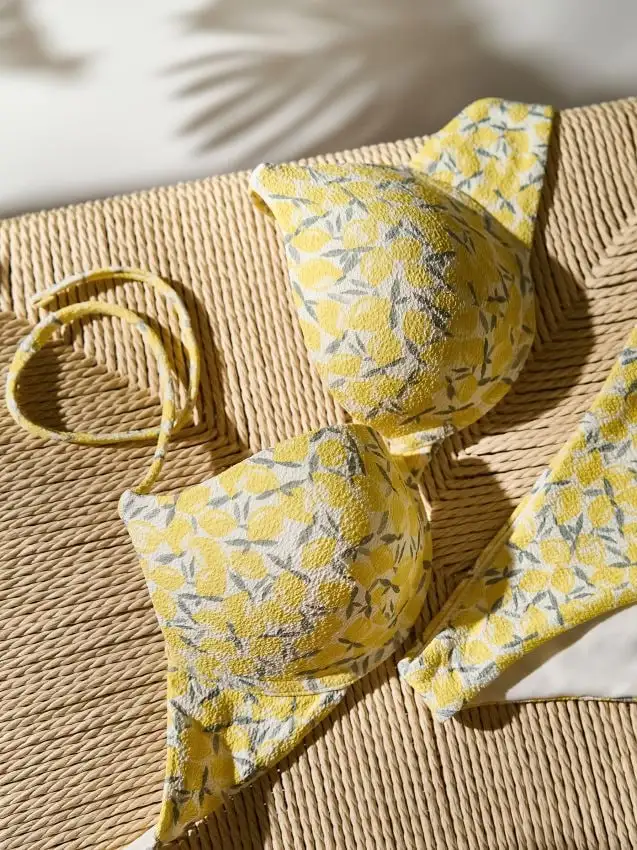 Top da spiaggia Colore giallo