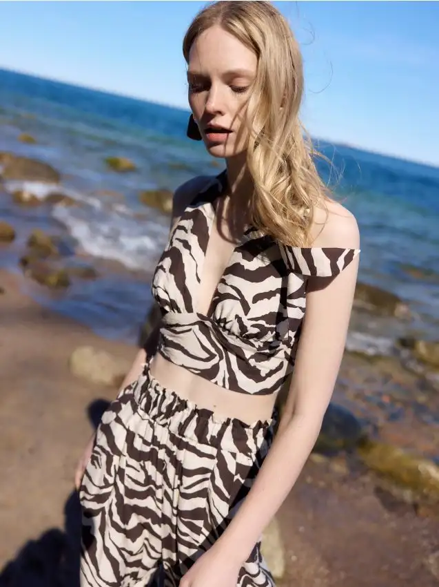 Top con nodo decorativo Colore multicolore