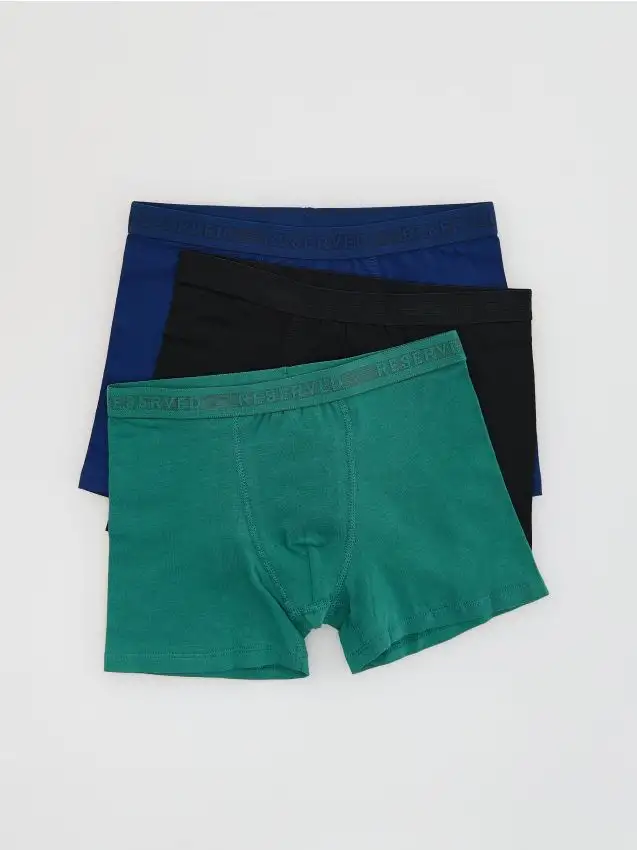 Confezione da 3 boxer in misto cotone Colore blu scuro