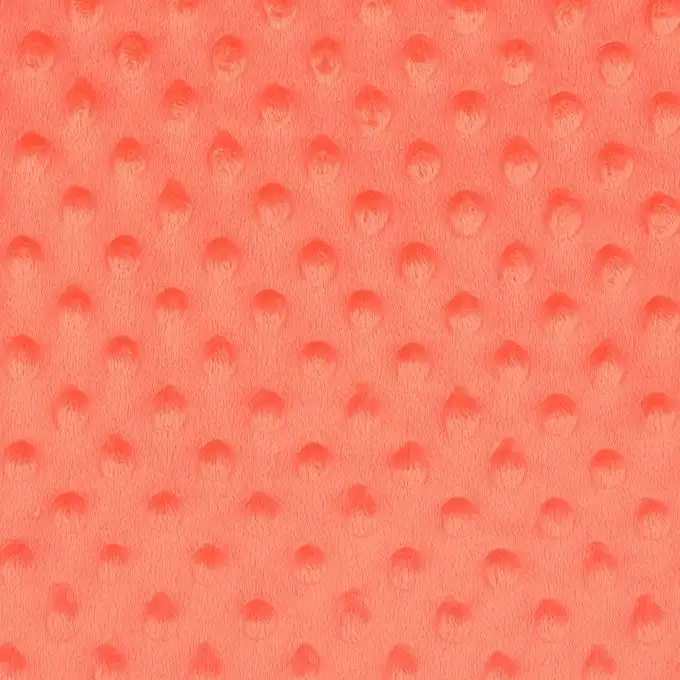 Tessuto pile minky corallo