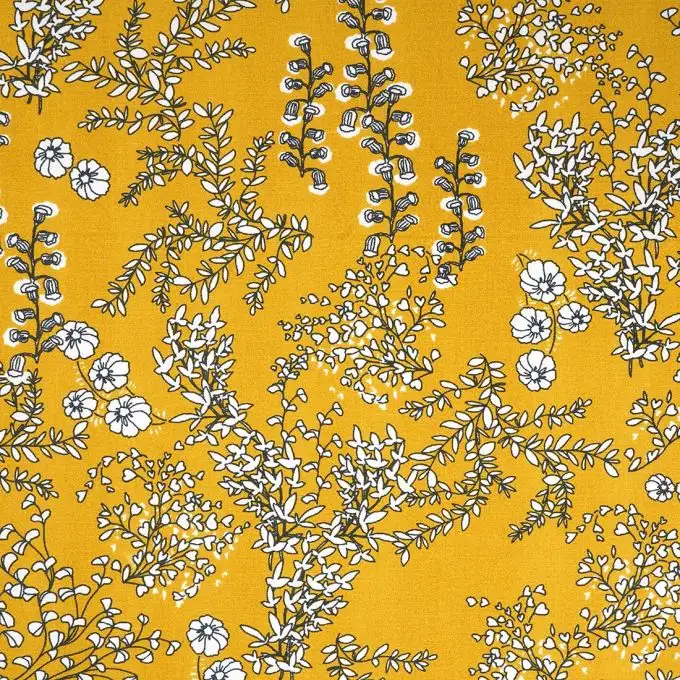 Tessuto cotone spesso fiori antemis