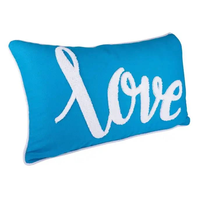 Fodera cuscino blu Love