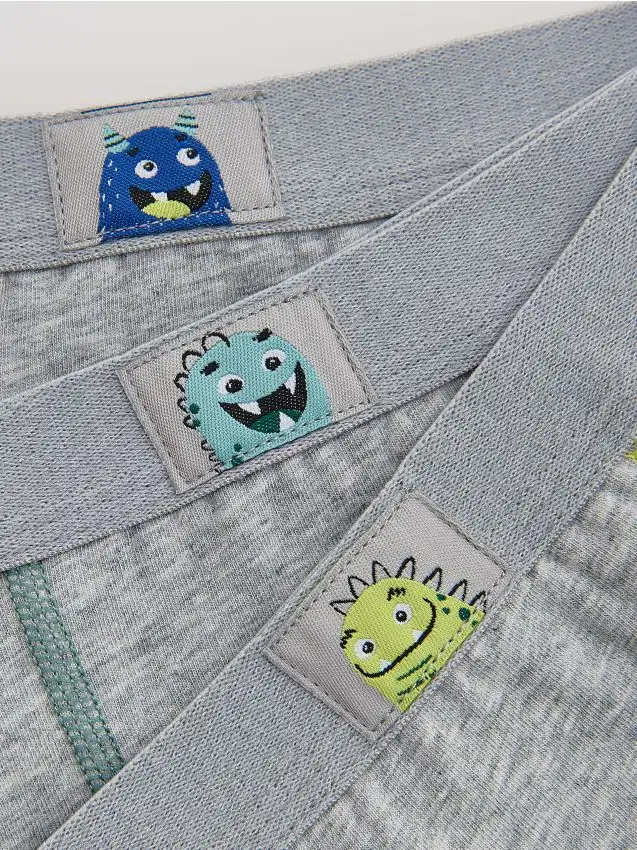 Confezione da 3 boxer in misto cotone Colore grigio scuro