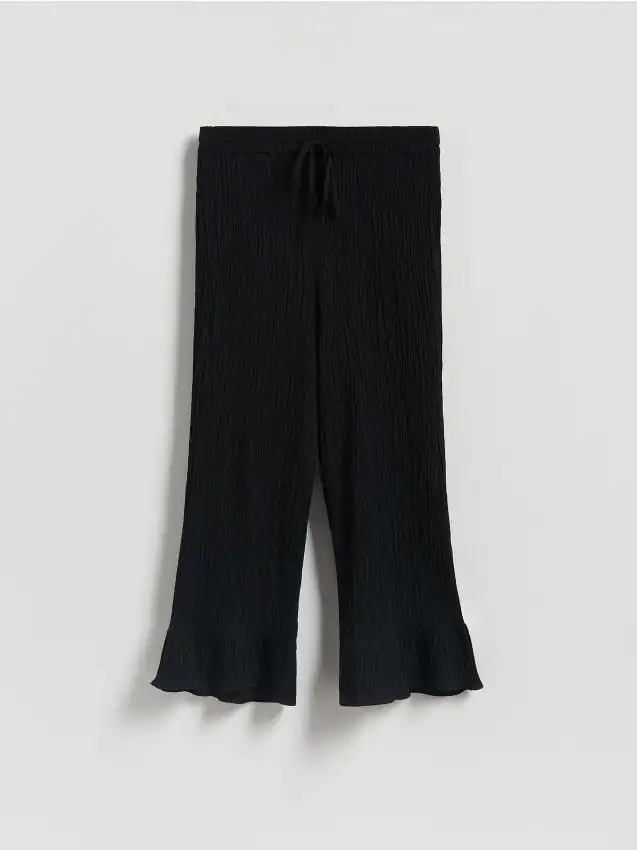 Pantaloni con volant Colore nero