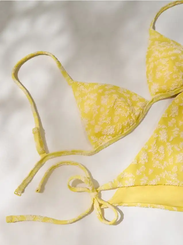 Top bikini Colore giallo chiaro