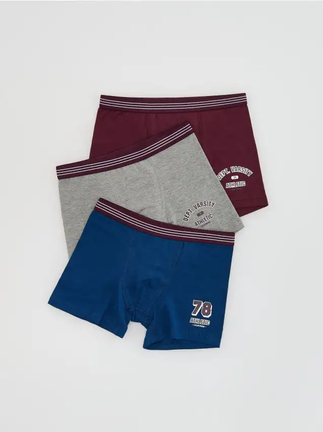 Confezione da 3 boxer Colore maroon