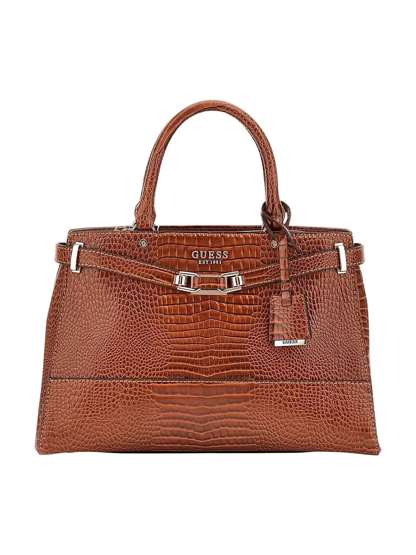 GUESS Women's Bag SILVYE LUXURY SATCHEL HWCG95 27060 COG Brown