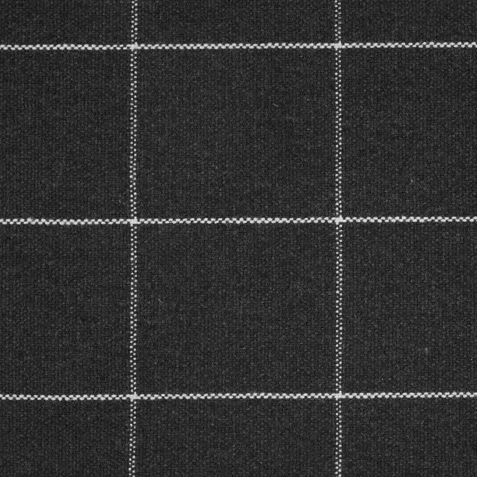 Tessuto tartan nero a quadri