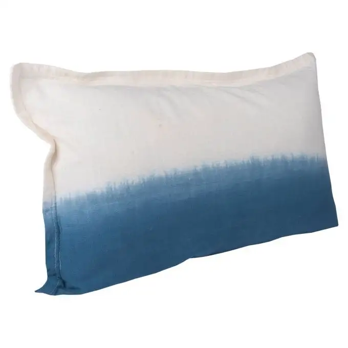 Cuscino tinto blu e ecru