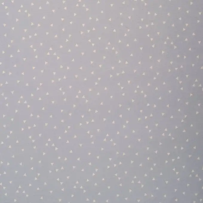 Tessuto popeline triangoli blu cielo