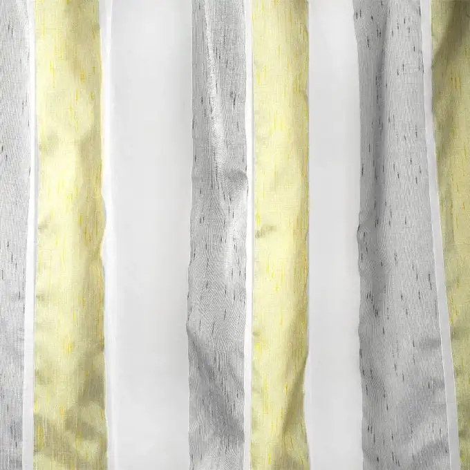 Tessuto organza giallo e grigio grande larghezza