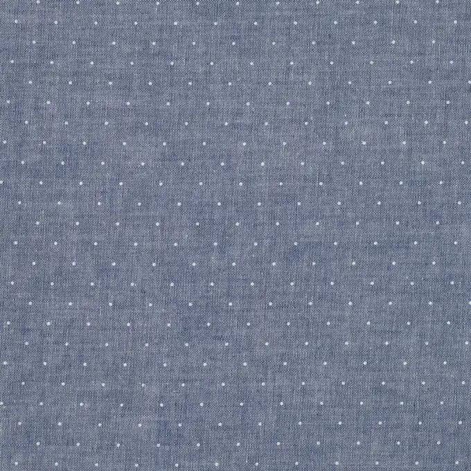 Tessuto di cotone chambray a pois