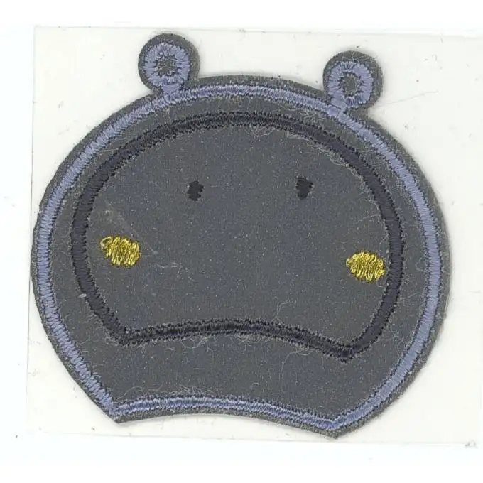 Ecusson termoadesivo ippopotamo riflettente