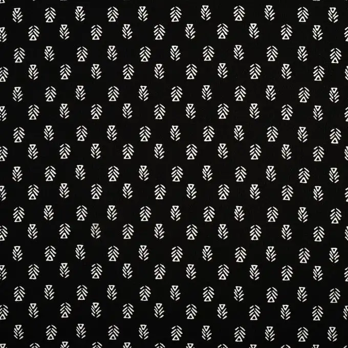 Tessuto crepe tribale nero