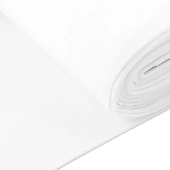 Tessuto jersey costina tubolare bianco