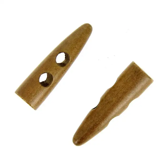 bottoni duffle-coat marrone chiaro 50mm