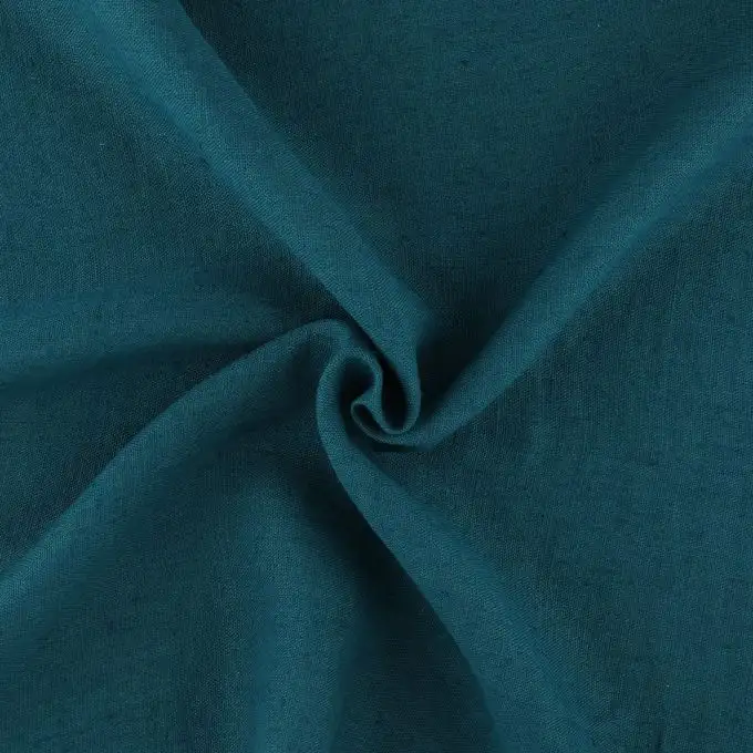 Tessuto lino lavato Propriano blu acqua