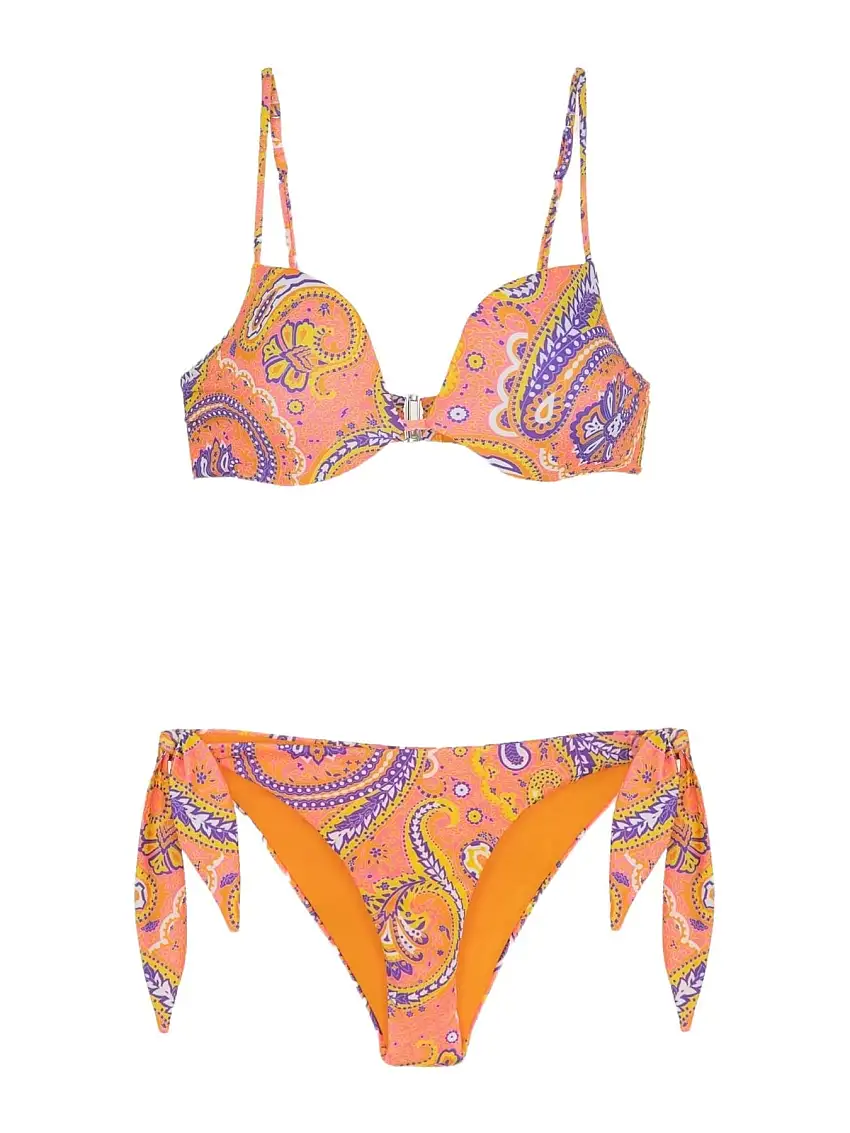 F**K Women's Set - Push-Up Bikini - Orange