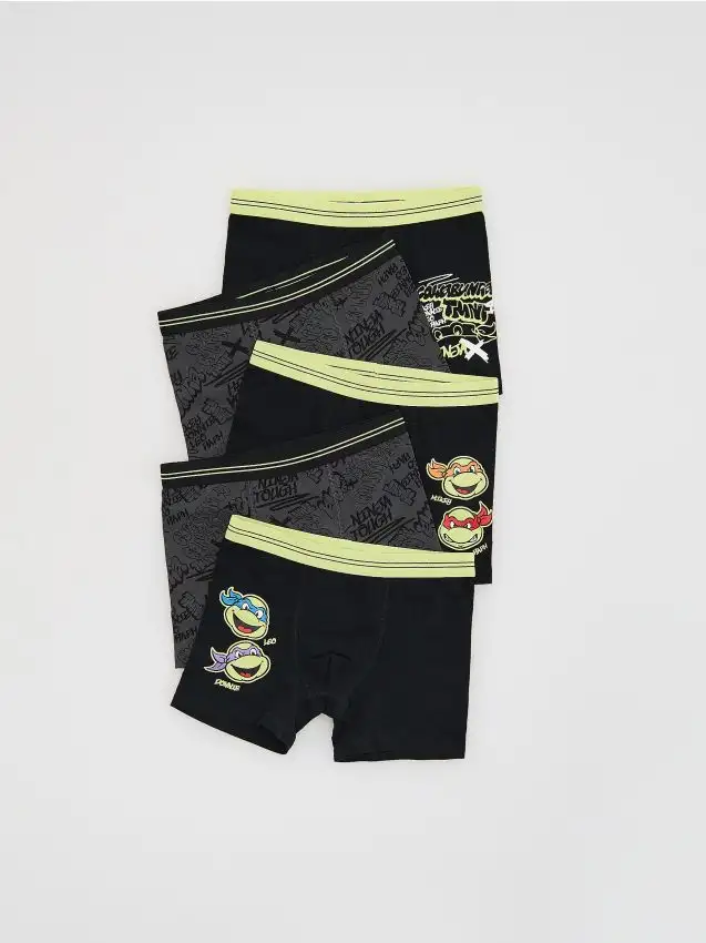 Boxer Teenage Mutant Ninja Turtles 5 pack Colore nero
