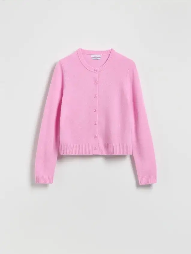 Cardigan in lana Colore rosa