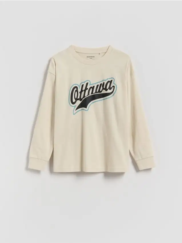 Maglia in cotone a maniche lunghe Colore nude