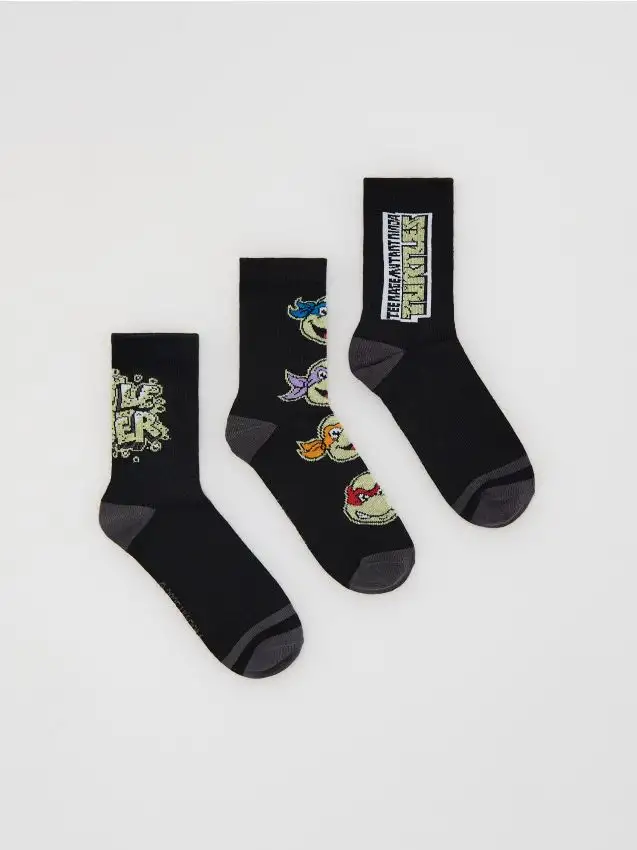 Calzini Teenage Mutant Ninja Turtles 3 pack Colore nero