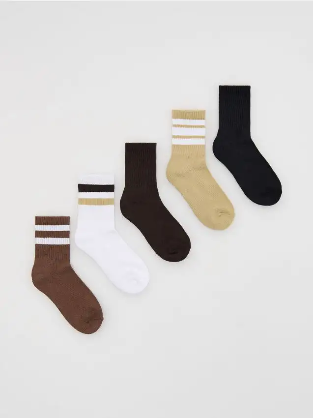 Calzini in cotone 5 pack Colore marrone