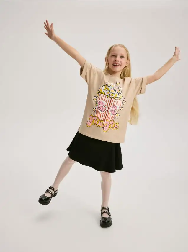 Gonna in maglia Colore nero