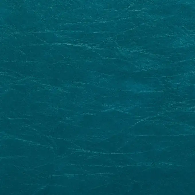 Pelle sintetica invecchiata unita turchese