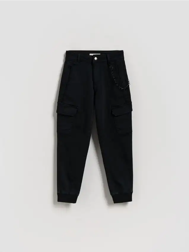 Jogger con dettaglio a catenella Colore nero