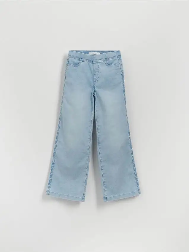 Jeans elasticizzati wide leg Colore blu