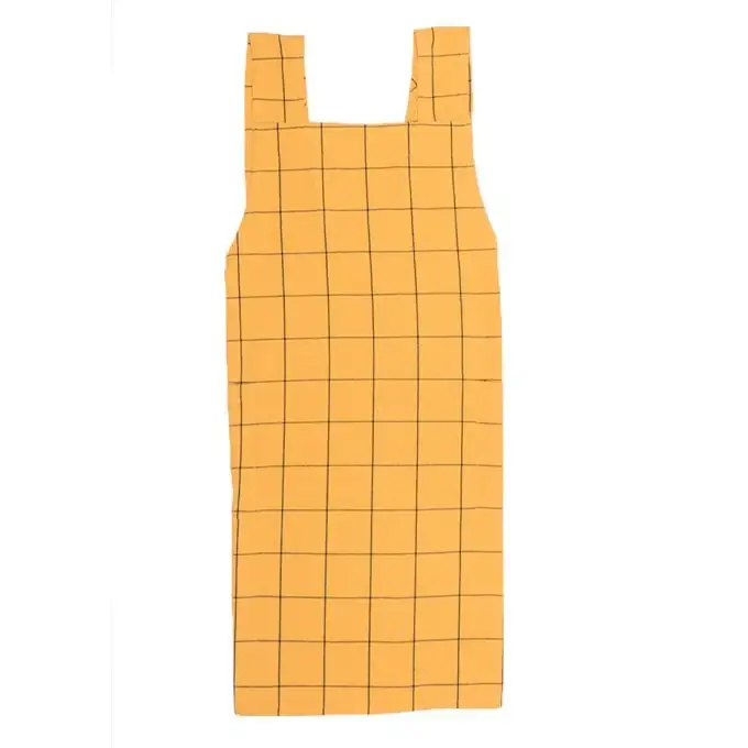 Grembiule giapponese a quadri giallo