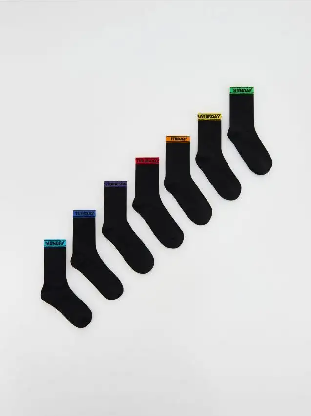 Confezione da 7 paia di calze Colore nero