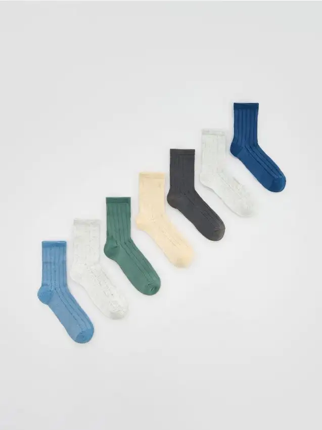 Confezione da 7 paia di calze Colore blu