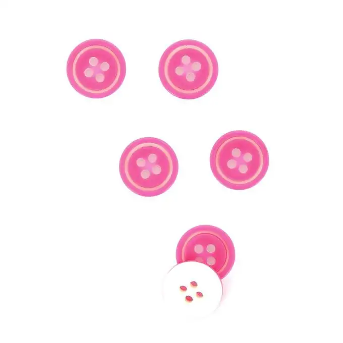 bottoni rosa scuro e bianchi 14 mm