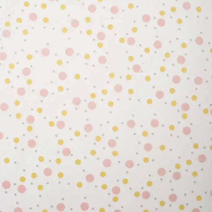 Tessuto cotone rotondi rosa Pibulle