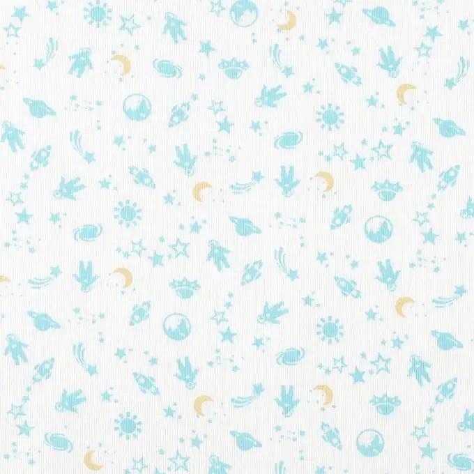 Tessuto a rete spazio blu e bianco