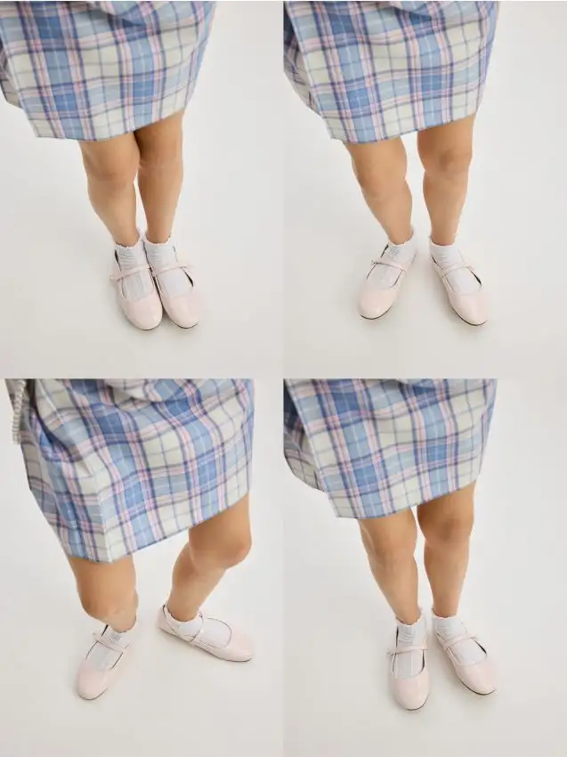 Ballerine laccate in similpelle Colore rosa pastello