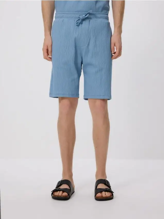 Pantaloncini strutturati regular Colore blu pallido