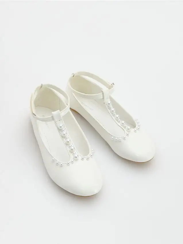 Ballerina in finta pelle Colore bianco