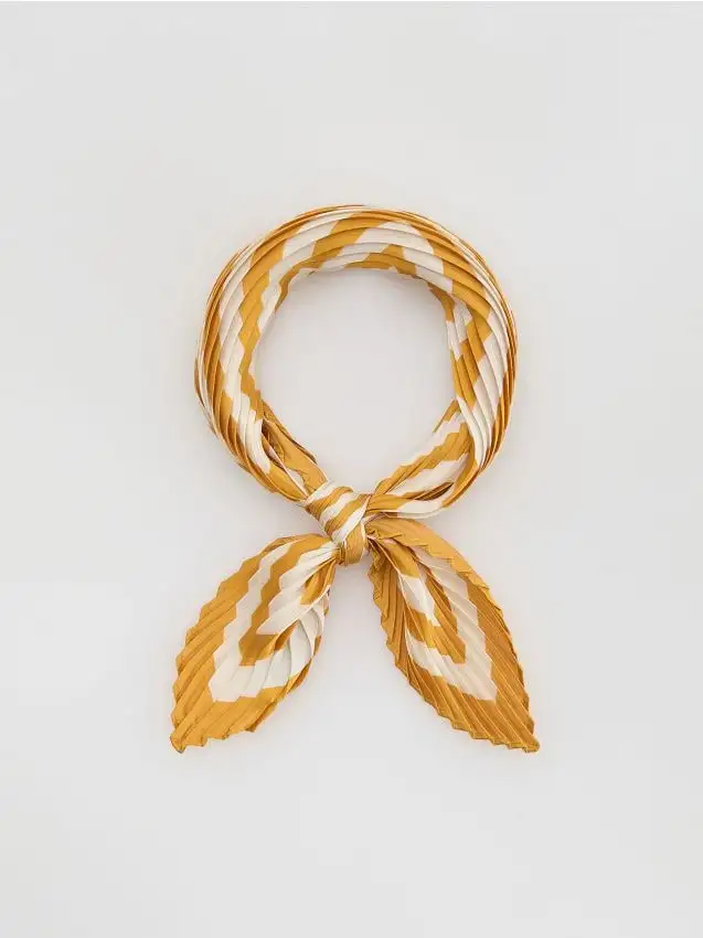 Foulard a righe plissettato Colore giallo
